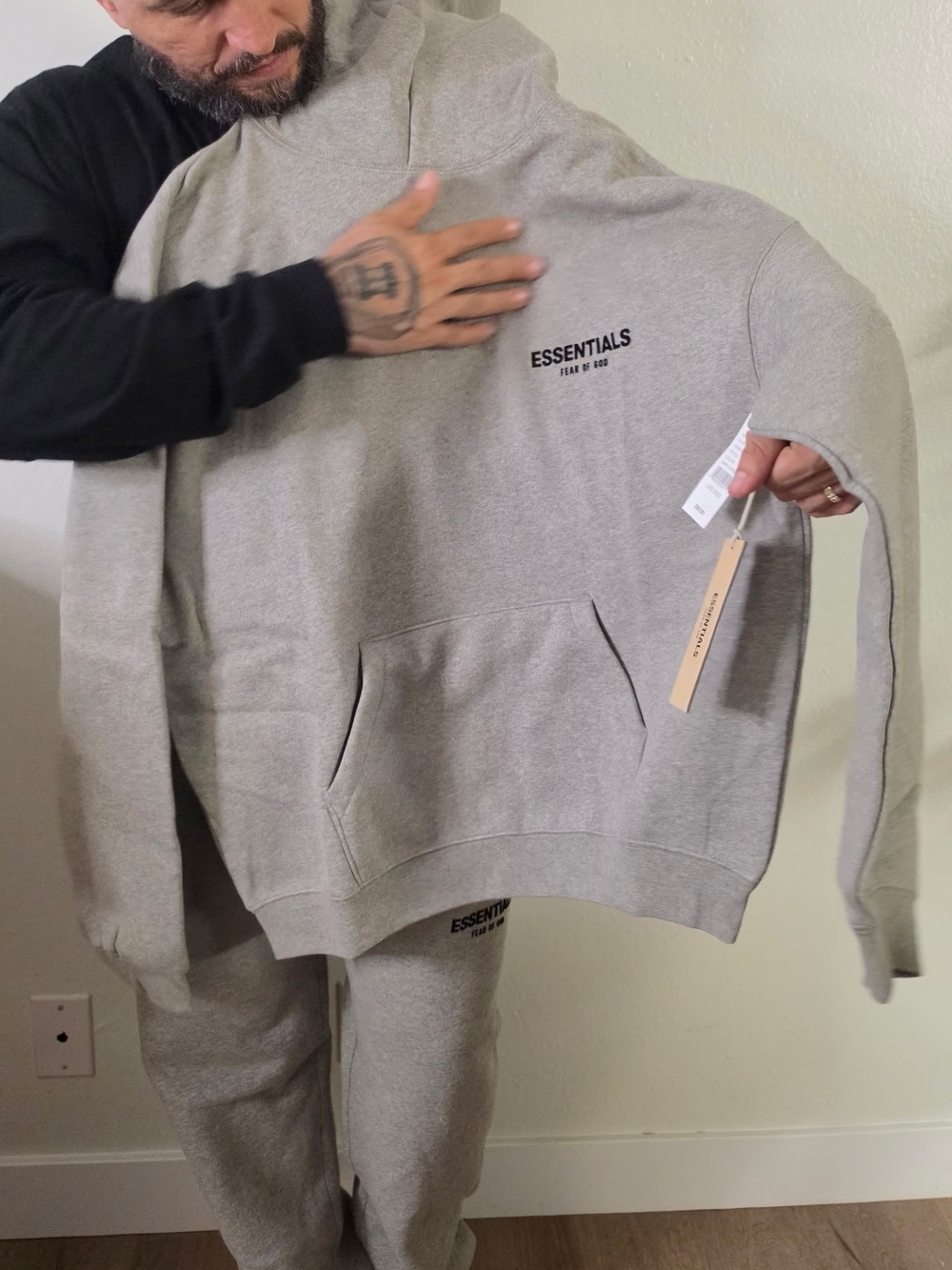 Essentials Light Gray Crewneck Sweatshirt